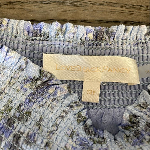 EUC Sz 12 Youth LoveShackFancy blue ruffle skirt. - Picture 2 of 3